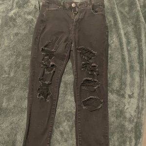 Ripped Black American Eagle Pants